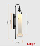 Axyaa Black/Gold Metal LED Wall Sconces with Art Glass - Modern Decor Lighting