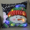 Axyaa LED Christmas Pillow Cover for Festive Holiday Decor