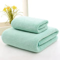 Axyaa Pineapple Grid Coral Fleece Towel Set