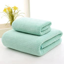 Axyaa Pineapple Grid Coral Fleece Towel Set