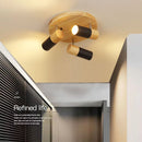Axyaa Rotatable Wooden Ceiling Light with LED for Bedroom and Living Room
