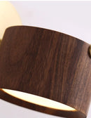 Axyaa LED Wall Sconce Lamp Walnut Wood Base Modern Art Fixture