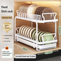 Axyaa Pull-out Dish Drainer Storage Rack for Kitchen Sink Cabinet - Organizer Holder