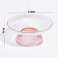 Axyaa Striped Glass Fruit Plate | Dessert Salad Bowl and Nut Storage Plate