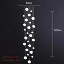 Axyaa White Glass LED Chandelier for Living Room, Staircase & Bar