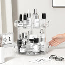 Axyaa Rotating Cosmetic Storage Organizer Shelf - 360 Transparent Rack for Bathroom and Kitchen