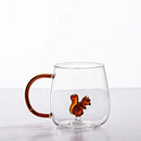 Axyaa 3D Cartoon Animal Glass Cup - Cute Single Layer Cup for Water, Coffee, Juice