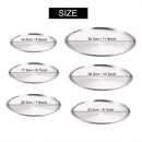 Axyaa Stainless Steel Shallow Tray Round Plate Set of 6