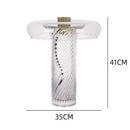 Axyaa Twisted Pattern Glass LED Table Lamp Luxury Decor Lighting