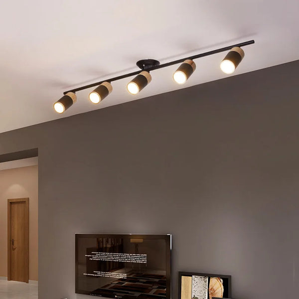 Axyaa Nordic Wood Chandeliers & Spotlights for Living Room Bedroom Decor