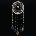 Axyaa Colorful Feather Pendant Dream Catcher Wall Hanging for Living Room