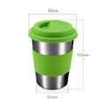 Axyaa 304 Stainless Steel Coffee Cup with Cover, Portable Travel Mug, 350ml