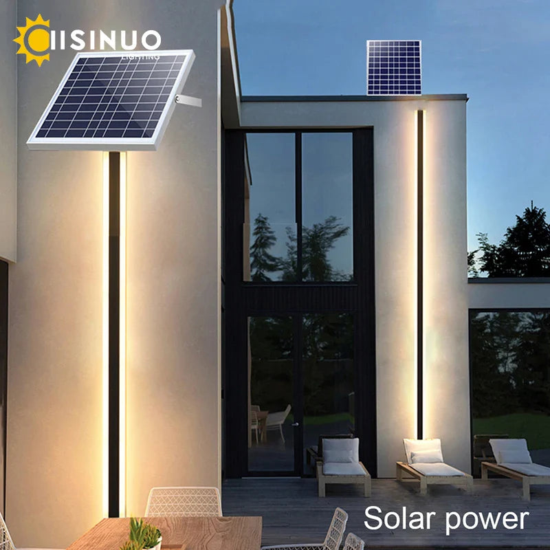 Axyaa Solar LED Outdoor Wall Lamp for Garden Villa Courtyard Balcony