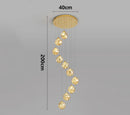 Axyaa Nordic Stair Chandelier Living Dining Room Pendant Ceiling Light Indoor Lighting