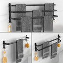 Axyaa Wall-mounted Triple-layer Towel Holder for Bathroom Storage