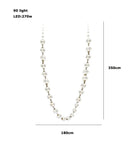 Axyaa Loft Staircase Chandelier with French Pearl Necklace Design