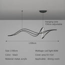 Axyaa Curved LED Dining Chandelier - Modern Kitchen Bar Pendant Lights