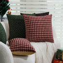 Axyaa Geometric Christmas Cushion Cover 45x45cm Retro Pillowcase for Farmhouse Sofa