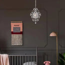Axyaa Chrome Crystal Chandelier Pendant Light - Ideal for Kitchen Island, Bedroom, Dining Area