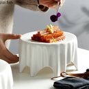 Axya White Ceramic Dining Set Dish Steak Sushi Snack Salad Dim Sum Tray Bowl