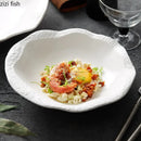 Axyaa Stone Edged Ceramic Bowl Set - Ideal for Salads, Soups, Pasta, Desserts