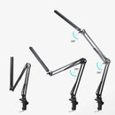 Axyaa LED Desk Lamp with Clamp - 3 Color Modes, Dimmable, Long Arm