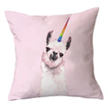Axyaa Alpaca and Cactus Pattern Pillowcase for Home Sofa Decoration