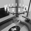 Axyaa Crystal LED Pendant Chandelier - Modern Copper Retro Light Luxury for Home Décor
