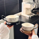 Axyaa Alphabet Ceramic Coffee Cup & Saucer Set - High Value Tea Mug