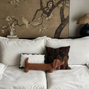 Axyaa Sausage Dog Long Pillow for Sofa, Bed Headboard - Birthday Gift