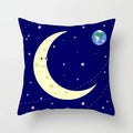 Axyaa Astronaut Theme Polyester Pillowcase Sofa Chair Cover 45x45cm