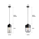 Axyaa Black Glass Pendant Lights - Modern Nordic Chandelier for Dining Room, Kitchen, Bedroom