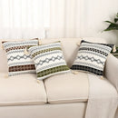 Axyaa Geometric Chenille Jacquard Sofa Cushion Covers Ethnic-Style Home Decor
