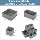 Axyaa Underwear Storage Box Organizer for Clothes, Socks, Pants - Foldable Wardrobe Drawers