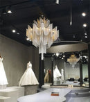 Axyaa Tassel Pendant Aluminum Chain Chandelier for Living Room Kitchen