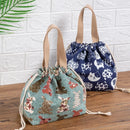 Axyaa Canvas Bento Box Handbag for On-the-Go Meals and Snacks