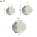 Axyaa Vase-Shaped Ceramic Dessert Plate for Stylish Dining