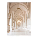Axyaa Beige Flower Mosque Canvas Print Wall Art - Bohemian Decor for Modern Living