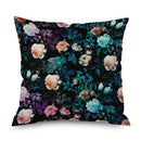 Axyaa Night Rose Linen Pillowcase - Decorative Floral Pillow Covers for Home Decor