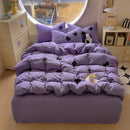 Axyaa Butterfly Knot Yarn Embroidery Duvet Cover Set, Soft Comfortable Bedding Collection