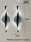 Axyaa Modern Acrylic Gold/Black LED Wall Sconce for Home Decor & Interior Lighting.