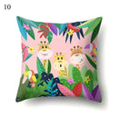 Sloth & Tropical Plants Printed Pillow Cover by Axyaa