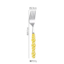 Axyaa Pearl Byen Ceramic Handle Cutlery Spoon Fork Set