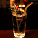 Axyaa Glass Straws - Set of 10 Eco-Friendly Reusable Cocktail Smoothie Bar Accessories