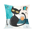 Axyaa Black Cat Medieval Vintage Halloween Pillowcase 40X40cm