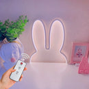 Axyaa Rabbit Night Light: Cute USB LED Lamp for Kids' Bedroom, Beside Table Lamp