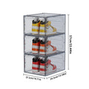 Axyaa Clear Shoe Box Storage Organizer Stackable Dustproof Plastic