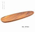 Axyaa Acacia Wood Plate Set for Serving Cake, Dessert, Fruit, Sushi