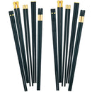 Axyaa Green Alloy Chopsticks 10 Pairs for Sushi Noodles & Chinese Korean Cuisine