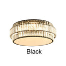 Axyaa Crystal LED Ceiling Lamp Round Square Minimalist Modern Indoor Lighting